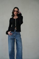 ⁦חולצה שילוב פרווה⁩ – תמונה ⁦4⁩