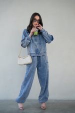 ⁦חליפת דמוי ג׳ינס בלון⁩ – תמונה ⁦10⁩