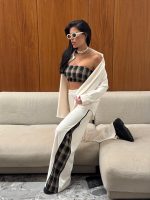 ⁦חליפת טופ משבצות⁩ – תמונה ⁦10⁩