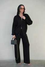 ⁦חליפת סריג רוכסנים⁩ – תמונה ⁦2⁩