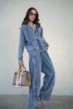 ⁦חליפת ג׳ינס קפוצ׳ון⁩ – תמונה ⁦2⁩