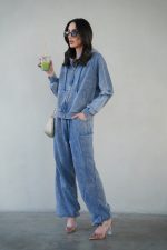 ⁦חליפת דמוי ג׳ינס בלון⁩ – תמונה ⁦6⁩