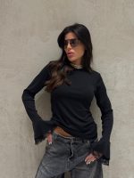 ⁦חולצת פעמון תחרה⁩ – תמונה ⁦3⁩