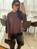 ⁦חולצה שילוב סאטן⁩ – תמונה ⁦5⁩