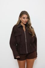 ⁦ג׳קט צווארון עור⁩ – תמונה ⁦5⁩