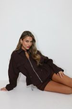 ⁦ג׳קט צווארון עור⁩ – תמונה ⁦3⁩