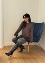 ⁦חולצה שילוב סאטן⁩ – תמונה ⁦4⁩