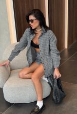 ⁦חליפת שורט משבצות⁩ – תמונה ⁦3⁩