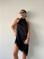 ⁦שמלת סטן תחרה⁩ – תמונה ⁦5⁩