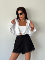 ⁦מכנס מחויט סיומת תחרה⁩ – תמונה ⁦2⁩