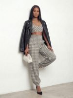 ⁦חליפת טופ משבצות⁩ – תמונה ⁦3⁩