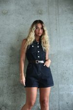 אוברול שורט ג׳ינס