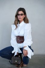 ⁦מכופתרת שילוב חגורת עור⁩ – תמונה ⁦4⁩