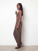 ⁦חליפת טופ משבצות⁩ – תמונה ⁦2⁩