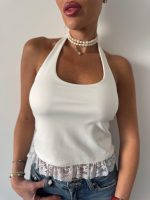 חולצת קולר תחרה