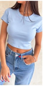 ⁦חולצת בטן בייסיק⁩ – תמונה ⁦4⁩