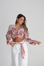 חולצת מעטפה קשירה