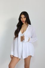 ⁦חליפת שורט פשתן⁩ – תמונה ⁦5⁩