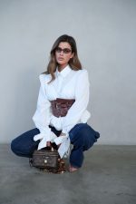 ⁦מכופתרת שילוב חגורת עור⁩ – תמונה ⁦6⁩