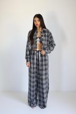 ⁦חליפת 3 חלקים משבצות⁩ – תמונה ⁦2⁩