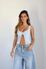 ⁦טופ פסים תחרה⁩ – תמונה ⁦6⁩