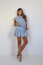 ⁦חליפת חצאית ג׳ינס⁩ – תמונה ⁦6⁩