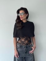 ⁦בגד גוף שכמיה שילוב תחרה⁩ – תמונה ⁦2⁩