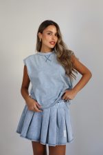 ⁦חליפת חצאית ג׳ינס⁩ – תמונה ⁦5⁩