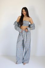 חליפת 3 חלקים משבצות