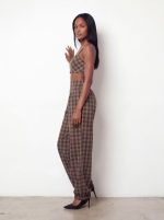 ⁦חליפת טופ משבצות⁩ – תמונה ⁦2⁩