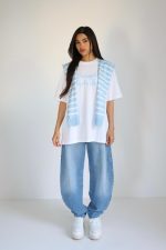 חולצה שילוב עליונית פסים