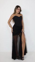 ⁦שמלת מחוך כיווץ שיפון⁩ – תמונה ⁦5⁩