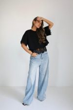 ⁦חולצה שילוב תחרה⁩ – תמונה ⁦12⁩