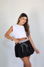 ⁦חצאית בלון שילוב משבצות⁩ – תמונה ⁦18⁩