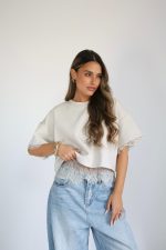 ⁦חולצה שילוב תחרה⁩ – תמונה ⁦10⁩