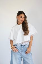 ⁦חולצה שילוב תחרה⁩ – תמונה ⁦4⁩