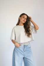 ⁦חולצה שילוב תחרה⁩ – תמונה ⁦14⁩