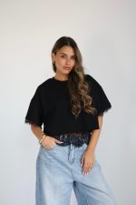 ⁦חולצה שילוב תחרה⁩ – תמונה ⁦22⁩