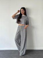 חליפת קרופ פסים