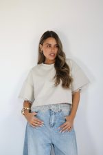 ⁦חולצה שילוב תחרה⁩ – תמונה ⁦11⁩