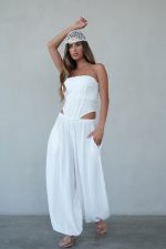 ⁦חליפת פשתן מכנס בלון⁩ – תמונה ⁦5⁩