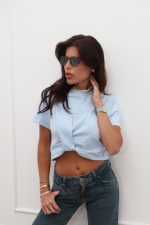 ⁦חולצת קרופ כפל⁩ – תמונה ⁦3⁩