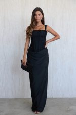 ⁦שמלת מחוך מעטפת שסע⁩ – תמונה ⁦3⁩