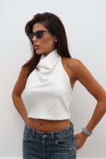 ⁦חולצה קולר סאטן קשירה⁩ – תמונה ⁦5⁩