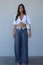 ⁦מכנס קיפול שילוב תחרה⁩ – תמונה ⁦3⁩