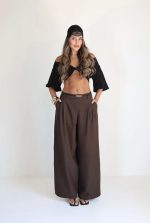 ⁦מכנס מחויט חגורה דקה⁩ – תמונה ⁦2⁩