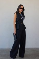 ⁦חליפה מכנס חגורה מטפחת⁩ – תמונה ⁦3⁩