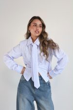 ⁦מכופתרת פסים עניבה⁩ – תמונה ⁦4⁩