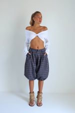 ⁦מכנס בלון ברמודה משבצות⁩ – תמונה ⁦3⁩