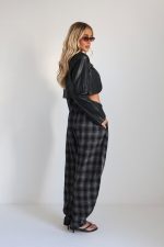⁦מכנס משבצות בלון⁩ – תמונה ⁦7⁩